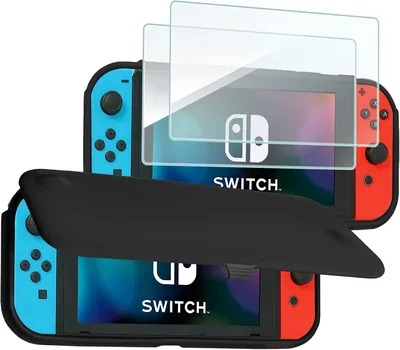 ProCase Nintendo Switch Flip Cover + 2x Glass Protectors - Best Deal