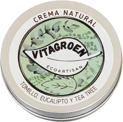 Crema VITAGROEN de Tomillo, Eucalipto y Árbol del Té para Alivio Respiratorio, 100g