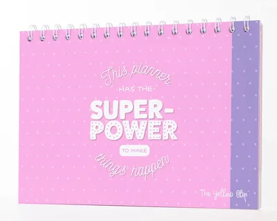 The Yellow Clip - Organizador semanal de escritorio con stickers, Planner por semana sin fecha tipo agenda, Dateless weekly planner