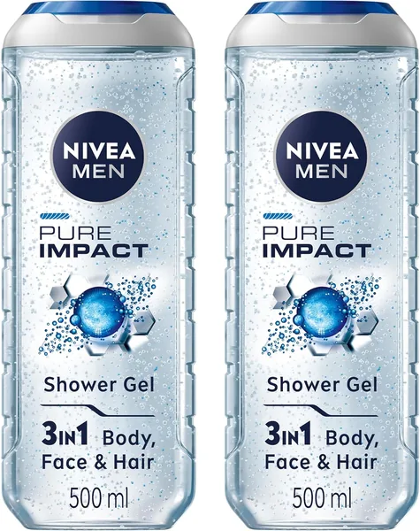 NIVEA MEN Pure Impact 3in1 Shower Gel