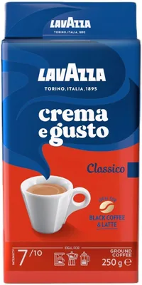 Lavazza Crema e Gusto Clásicos Café Molido Natural, Ideal para Cafetera Italiana, Filtro y Francesa, con Nota Aromática - Mejor Oferta