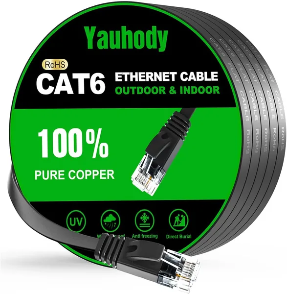 Yauhody CAT 6 Ethernet Cable 10m