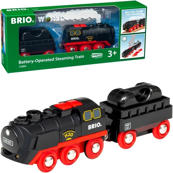 Brio World 33884 Dampflokomotive mit Wassertank - Lokbahn mit echtem Dampf und Wasserkontainer (67% Rabatt)