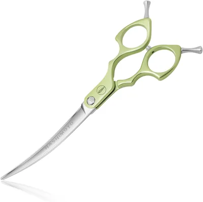 Hashimoto Curved Scissors for Dog Grooming - 6.5 Inch 30 Degree Curves, Lightweight