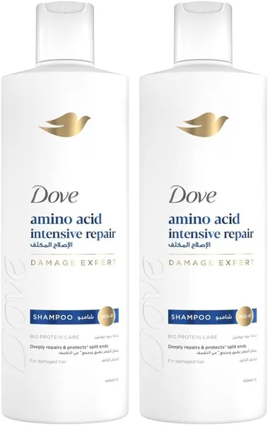 Dove Shampoo for Damaged Hair, Intensive Repair, Nourishing Care for up to 100 percent Healthy Looking Hair, 400ml (Pack of 2)