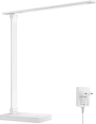 Lepro LED Schreibtischlampe, Dimmbar, 800 lm, 3 Farben & 5 Helligkeitsstufen | Tischlampe, Nachttischlampe, Tageslichtlampe, Augenfreundlich