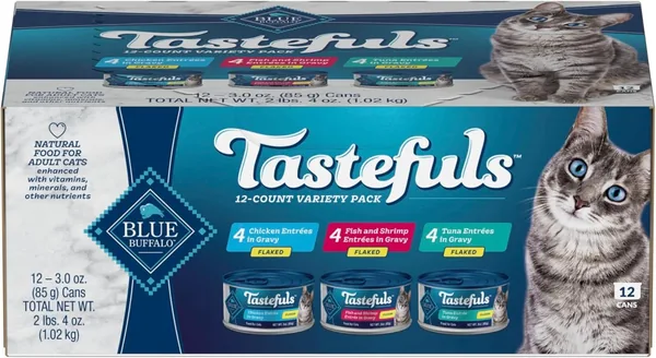 Blue Buffalo Tastefuls Flaked Wet Cat Food Variety Pack