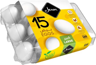 Jenan White Eggs Large 15pcs Best Deal