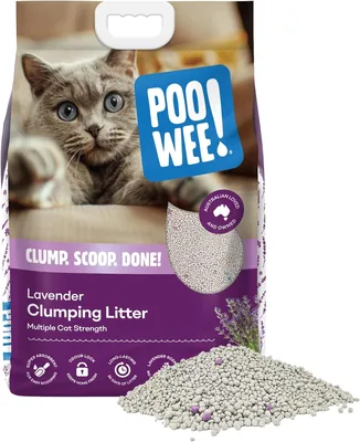 POOWEE! Clumping Lavender Cat Litter 15kg Best Deal
