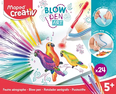 Maped Creativ Blow Pen Art Assorted Box of 24 Colors 41% Off