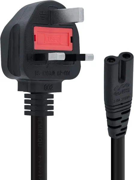 Mcbazel 1.8 meter UK Power Cable (IEC320C13 to BS 1363) Kettle Lead/Power Cord Compatible with PS5/PS4/PS3