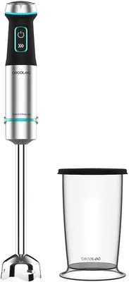 Cecotec Power TitanBlack 1200 XL Licuadora de Mano, 1200W, Tecnología CrossBlades con 4 Lamas, Pie XL, Capa Anti-Salpicaduras, Velocidades Variable - 10% De Descuento