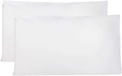 Coppia di Federe Cuscino 100% Cotone, Set di 2 Tessuti per Cuscini da Letto, Chiusura a Tasca, Colore Solido, Dimensioni Standard 50 x 80 - 18% di Sconto