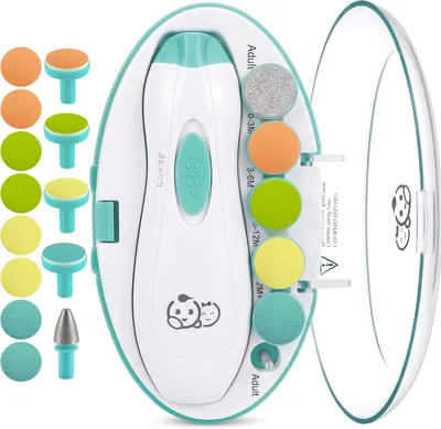 Royal Angels Baby Nail File 21 i 1, Trygg Elektriskt Baby Nagel Buffer, Ytterligare 13 Ersättningsverktyg, Baby Nagelkit, Baby Nagel Tri - Best Deal