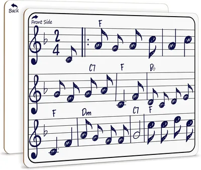 Dry Erase Staff Music Lap White Board 9"x12" - Best Deal