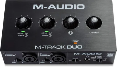 Interface audio M-AUDIO M-Track Duo USB | Entrées XLR double, ligne et DI, logiciel inclus pour enregistrement, streaming et podcast