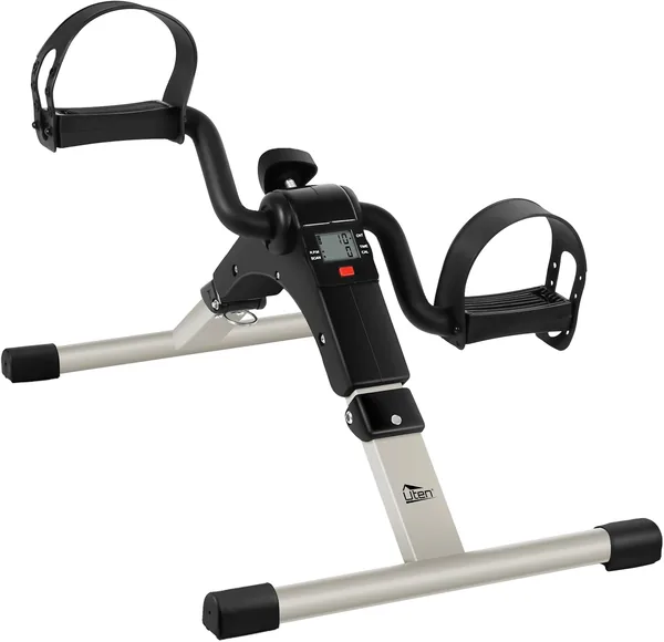 Mini Folding Exercise Bike, Non-Slip Mat, Uten Rehabilitation Exercises for Legs and Arms, Multiple Exercise Data Display