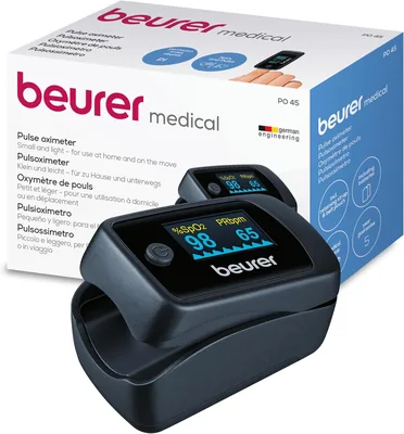 Beurer PO45 Pulse Oximeter - Heart Rate & SpO2 Monitor