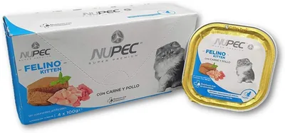 Nupec Alimento Húmedo Kiten Felino, Blanco con Azul - Mejor Oferta