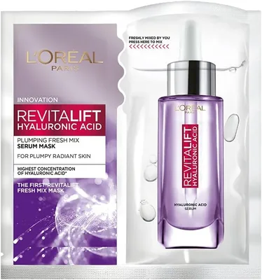 L'Oreal Paris Revitalift Hyaluronic Acid Plumping Fresh Mix Serum Mask | Best Deal