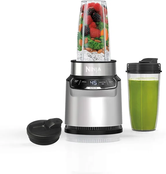 Ninja Nutri-Blender Pro with Auto-iQ | For Smoothies, Shakes, Frozen Drinks, Salsa, Dips | (2) 24-oz
