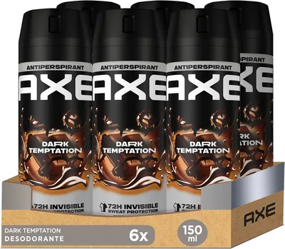 AXE Donkere Verleiding Antitranspirant Spray, biedt bescherming tegen zweet tot 72 uur - 6 x 150 ml - Waardeverpakking