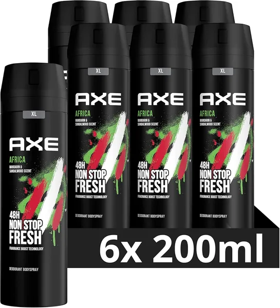 AXE Deodorant Bodyspray Afrika - 6 x 200 ml Best Deal