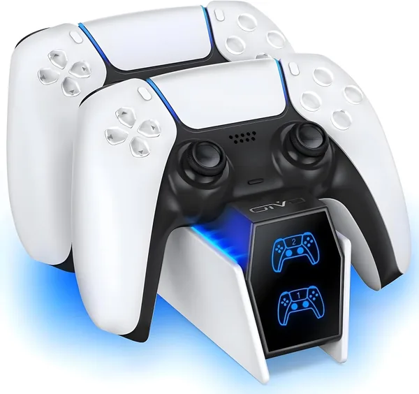 OIVO PS5 Controller Charger, 2H Fast Charger with 2 Cable Types