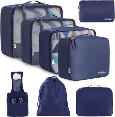 BAGAIL 8 Set Packing Cubes Indigo Best Deal