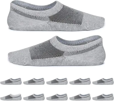 YouShow Medias Invisibles para Hombre y Mujer, 10 Pares, Antihigado y Antideslizantes, Medias Deportivas Cortas