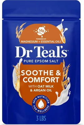 Dr Teal's Epsom Salt 3lbs - Soothe & Comfort with Argan Oil, 15% Off