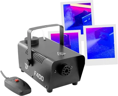 Machine à fumée BOOMTONEDJ F400 Noir (400W, Télécommande filaire), Idéale pour DJ mobiles et fêtes privées, Facile à utiliser, Imprägnante