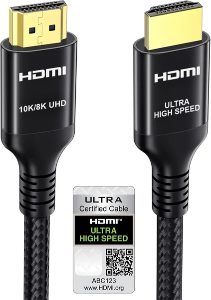 Câble HDMI Etseinri 2.1 2M, Certifié 10K 8K 4K, Ultra Haute Vitesse