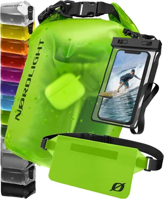 Nordlight Waterdichte Tas en Rugzak, 2L tot 30L Droge Tas met Roll-top Sluiting en Schouderriem - 23% Korting