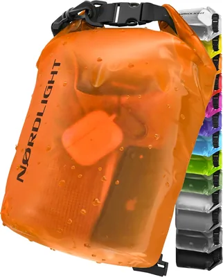 Nordlight Dry Bag och vattenfast bag - (10L, Orange) Vattenfast paketsäck med rulslut och hälsband | Simming
