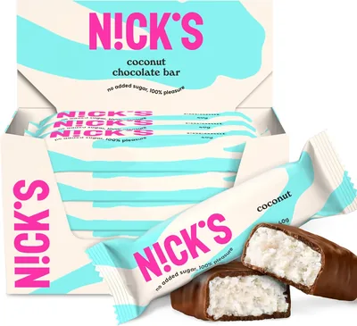 NICKS Coconut Keto Chocolate Bars – No Added Sugar
