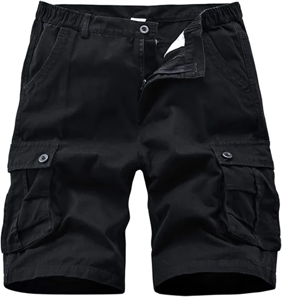 APTRO Men's Cargo Shorts Twill Relaxed Fit Multi-Pockets Cotton Outdoor Casual Shorts
