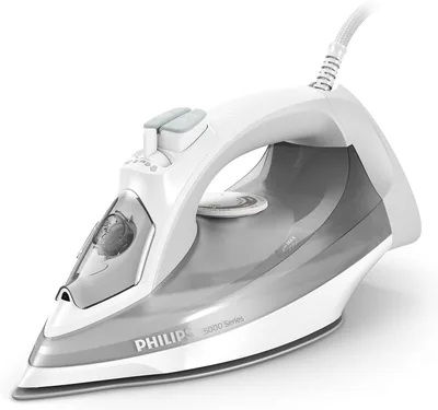 Philips 5000 Series Steam Iron - 2400 W, 40 g/min, 160 g Steam Pouf, Vertical Steam, SteamGlide Plus Sole, Weiß - 11% Off