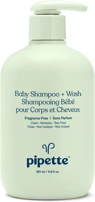 Pipette Baby Shampoo & Body Wash, Fragrance Free, Tear-Free, Hypoallergenic, Plant-Derived Squalane - Best Deal