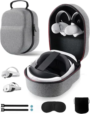 VORi Case for Meta Quest 3/3S/2 & Vision Pro/Pico 4, Elite Strap & Battery Head Strap with Lens Protector, Portable Hard Car - Best Deal