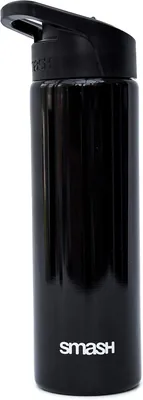 Smash Stainless Steel Water Bottle 750ml Black - Flip Top Lid Deal