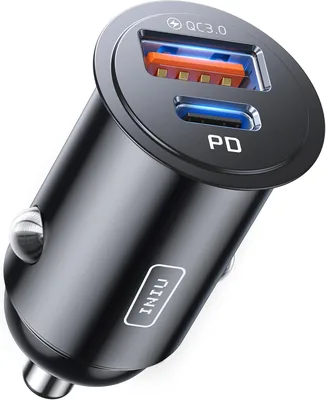 INIU L'allume-cigare USB C 2 ports 60W avec charge rapide, prise allume-cigare 12V pour iPhone