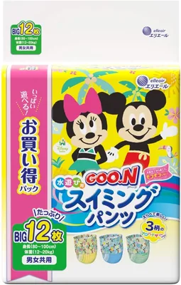 ディズニー設計 ゴーン プール用パンツ おむつ 大きいサイズ 12枚入り 最安値