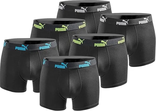 PUMA Boxer Shorts Pack of 6 Men's Basic Black Limited Edition