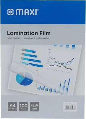 Maxi A4 Lamination Film 216x303mm 125 Mic - 100 Pack Best Deal