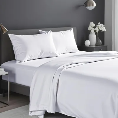 Infinitee Xclusives Premium White King Bed Sheet Set - 4 Piece - 14% Off