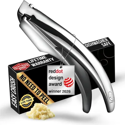 Lifetime Replacement Garlic Press, Stainless Steel