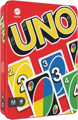 Mattel Games HGB63 - UNO Spelet med 112 kartor och samlingskan, från 7 år och upp