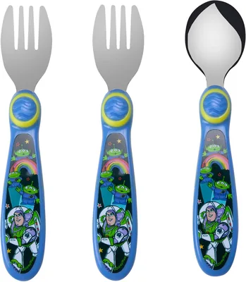 The First Years Juego de 3 Piezas de Tenedores y cucharas para niños pequeños de Disney/Pixar Toy Story Best Deal