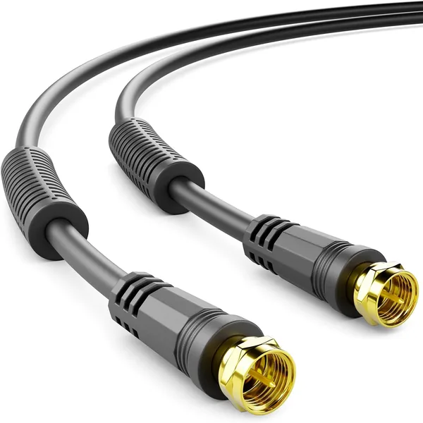 DeleyCON 3,0m SAT TV Kabel Antenowy Koncentryczny HDTV 4-Krotne Ekranowanie DVB-S/DVB-S2 Radio DAB Filtr Prądu Płaszczyzna Ferry - Najlepsza Oferta